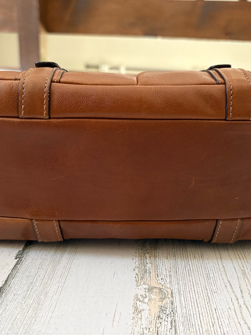 Vintage Coach Bonnie Satchel 12695 British Tan Leather Bag Y2K Charm - Picture 5 of 8